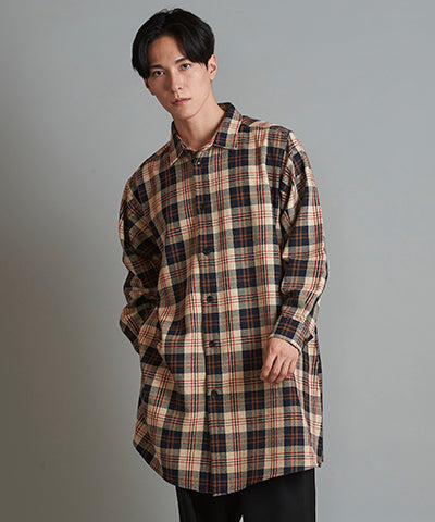 スリットロングBIGチェックSH