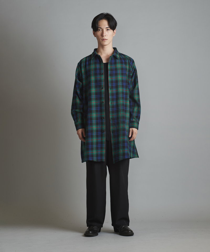 スリットロングBIGチェックSH