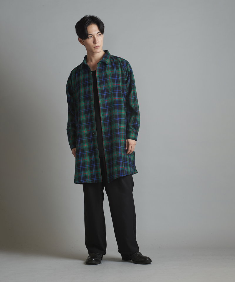 スリットロングBIGチェックSH