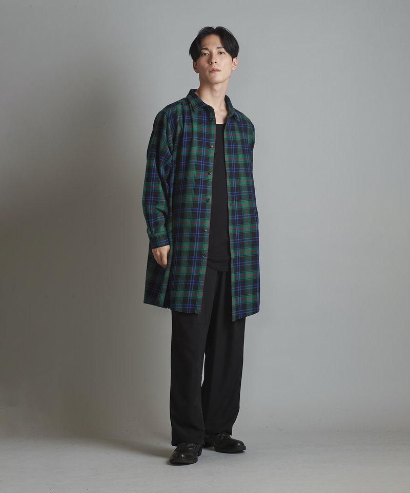 スリットロングBIGチェックSH