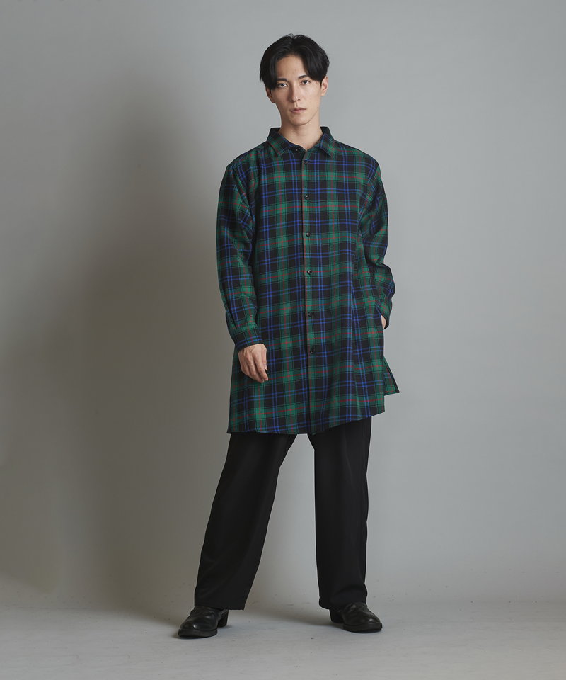 スリットロングBIGチェックSH
