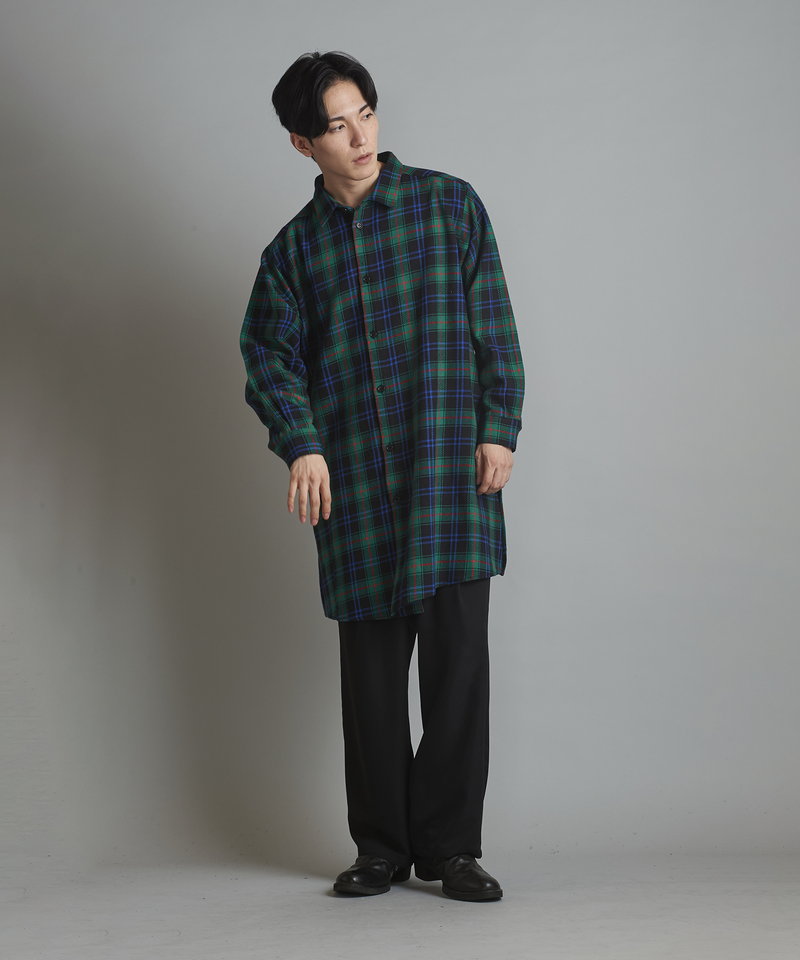 スリットロングBIGチェックSH