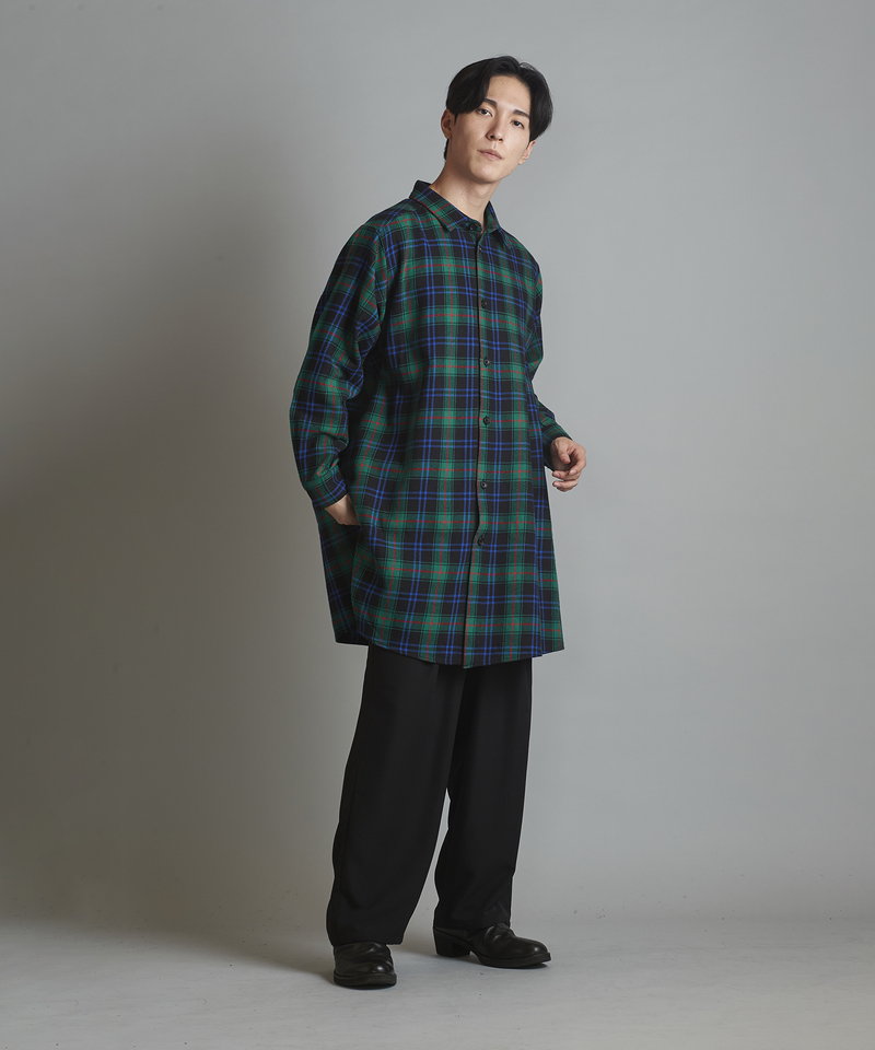 スリットロングBIGチェックSH