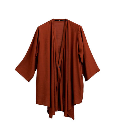 Drape wrap 3/4 sleeve gown