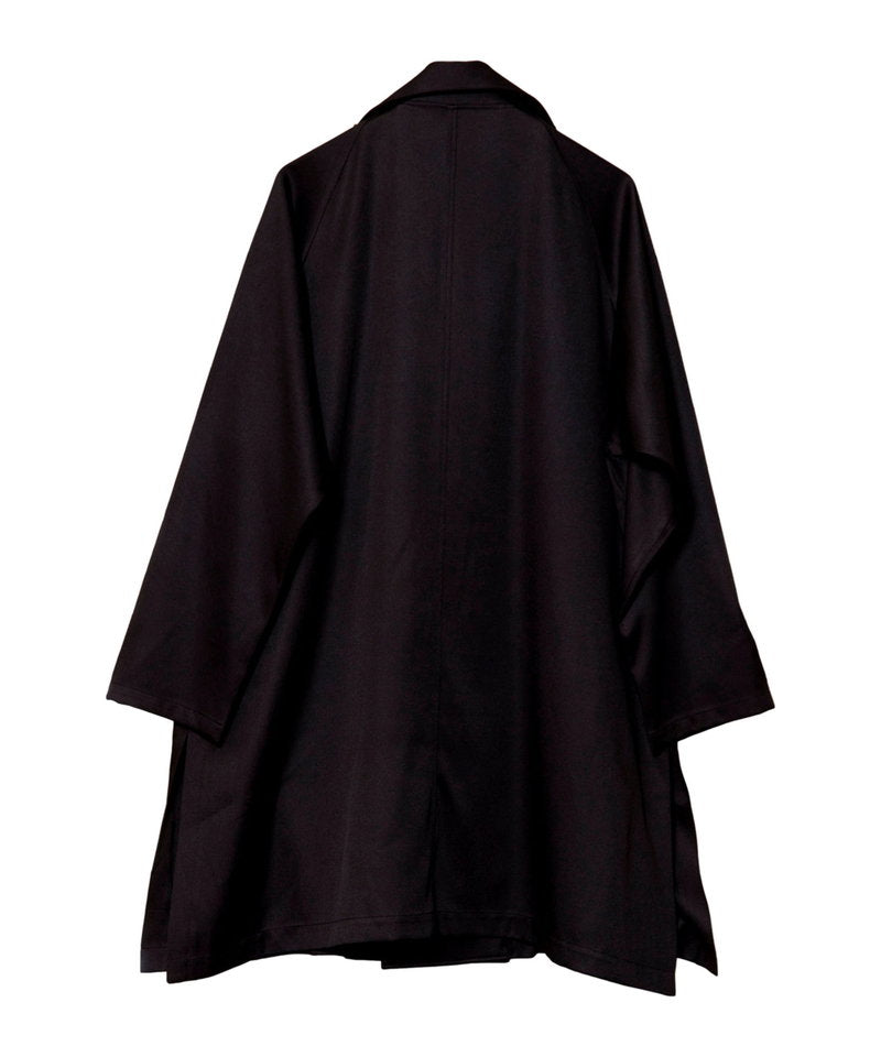 Double gun flap big trench coat