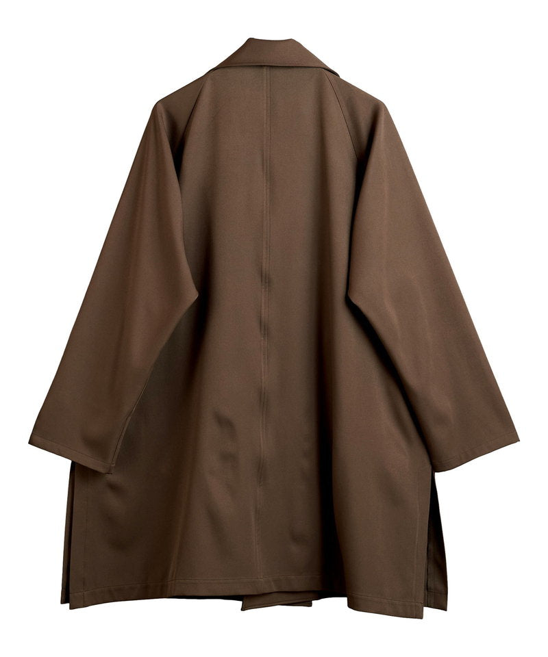 Double gun flap big trench coat