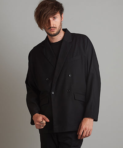 Dolman sleeve double-breasted jacket