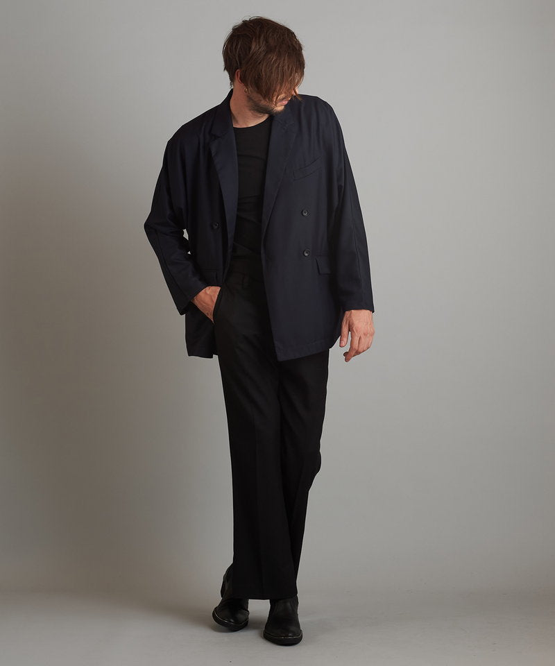 Dolman sleeve double-breasted jacket