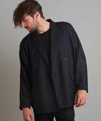 Dolman sleeve double-breasted jacket