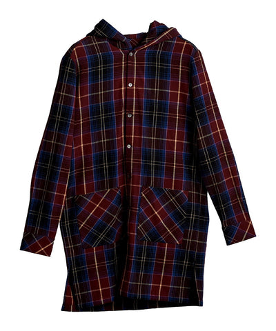 チェックフードロングSH