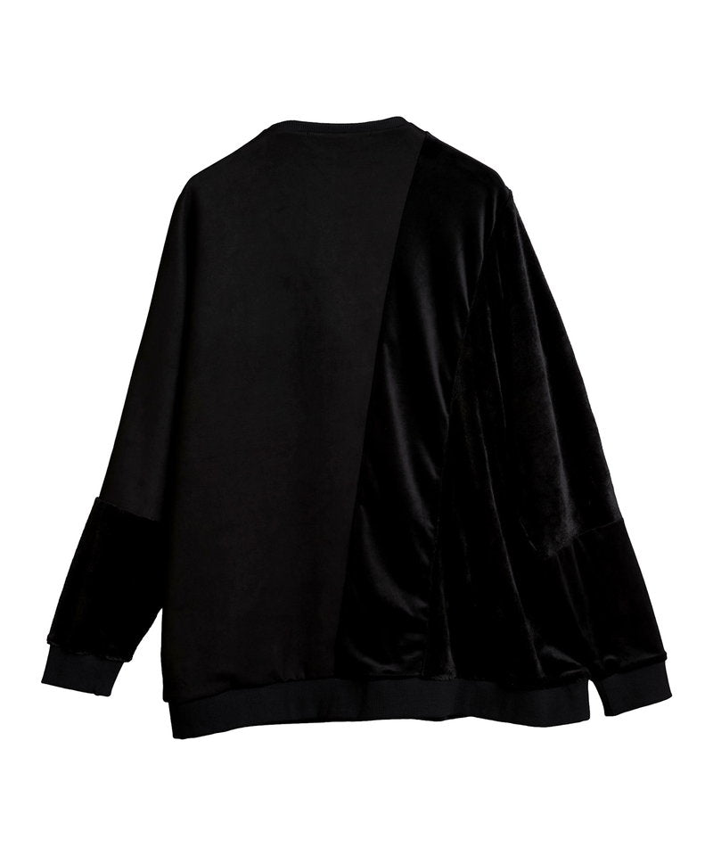 Eco fur switching dolman sleeve C/N-PO