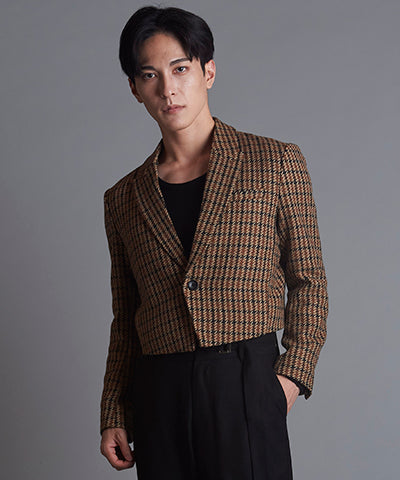 Peak lapel 1B short jacket