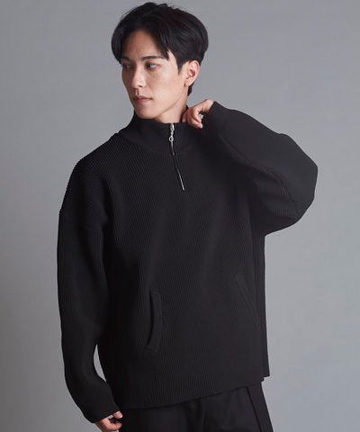 ハーフZIPニットPO