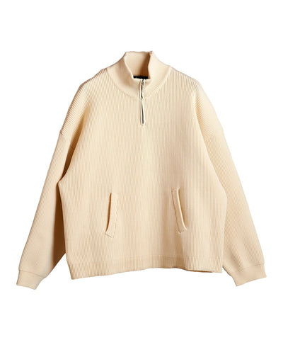 ハーフZIPニットPO
