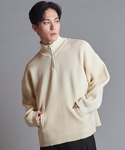 ハーフZIPニットPO
