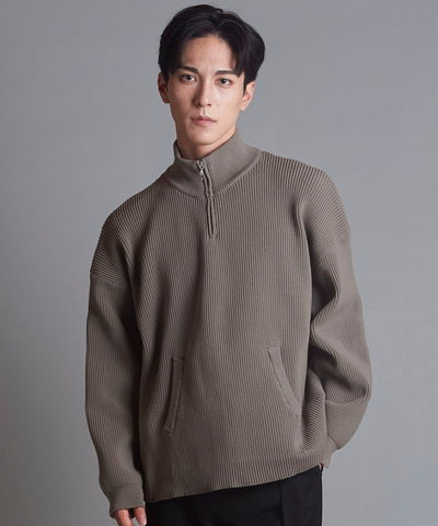 ハーフZIPニットPO