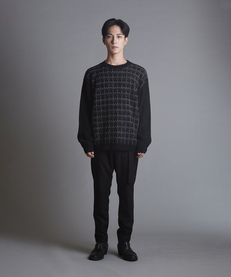 Tweed knit C/N-PO