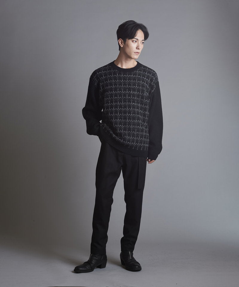 Tweed knit C/N-PO