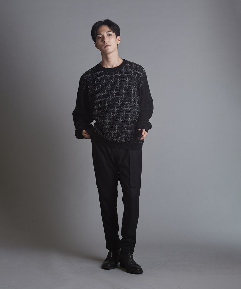 Tweed knit C/N-PO