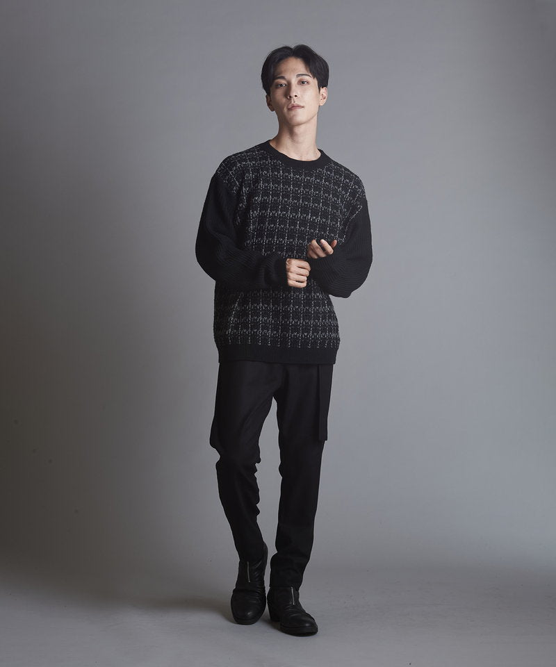 Tweed knit C/N-PO