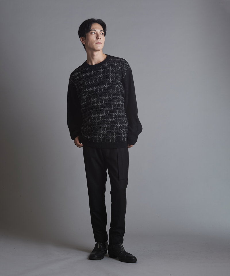 Tweed knit C/N-PO