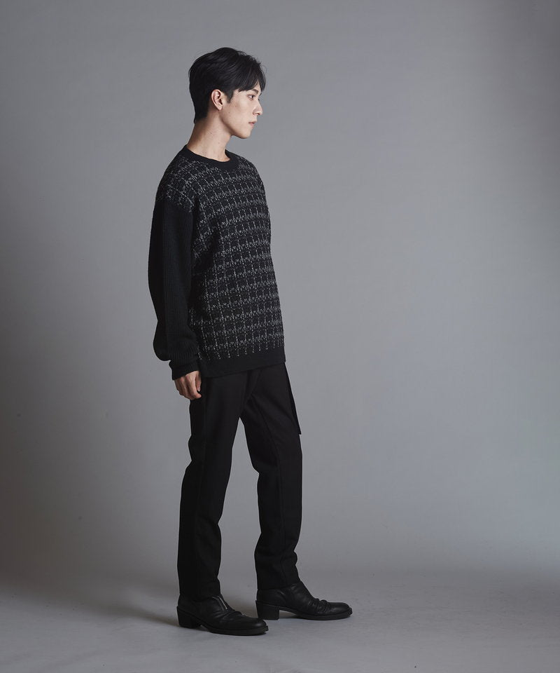 Tweed knit C/N-PO