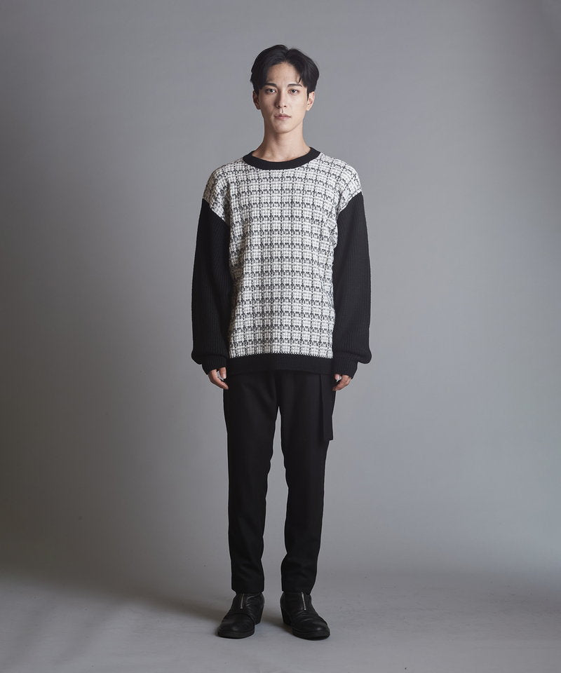 Tweed knit C/N-PO