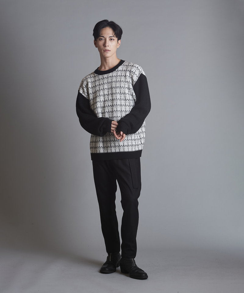 Tweed knit C/N-PO