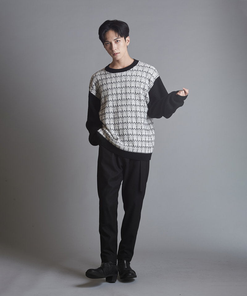 Tweed knit C/N-PO