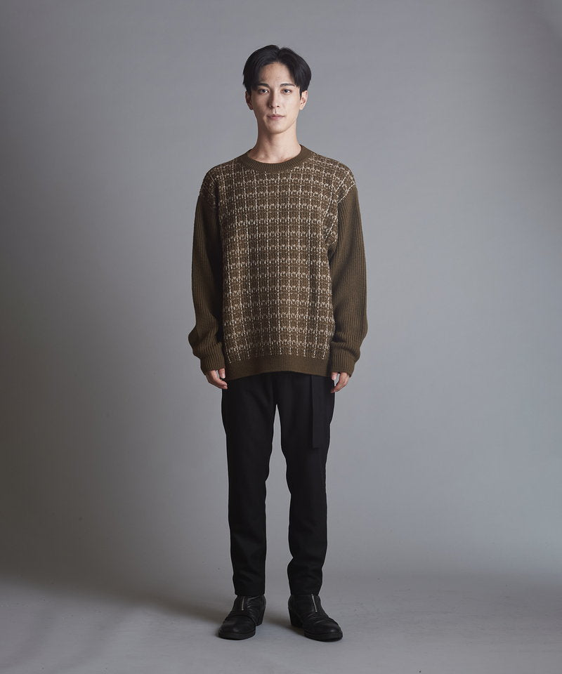 Tweed knit C/N-PO