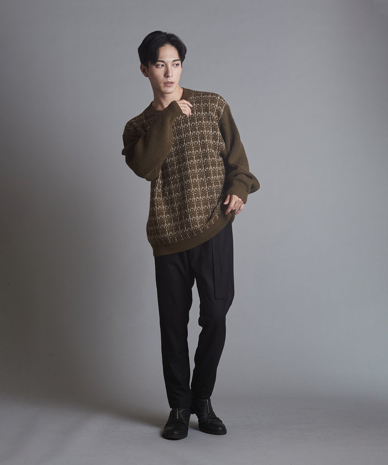 Tweed knit C/N-PO