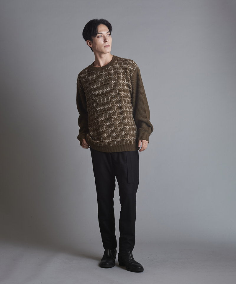 Tweed knit C/N-PO