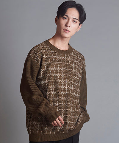 Tweed knit C/N-PO