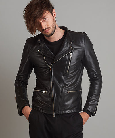 カウレザーセミダブルライダースJKT