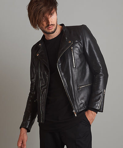 カウレザーセミダブルライダースJKT