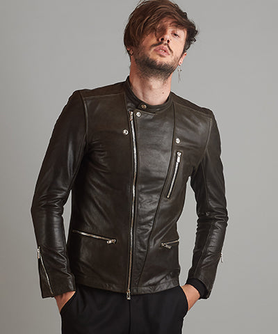 カウレザーセミダブルライダースJKT