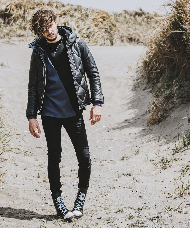 シープレザー2WAYパデッドフーデッドBLZ