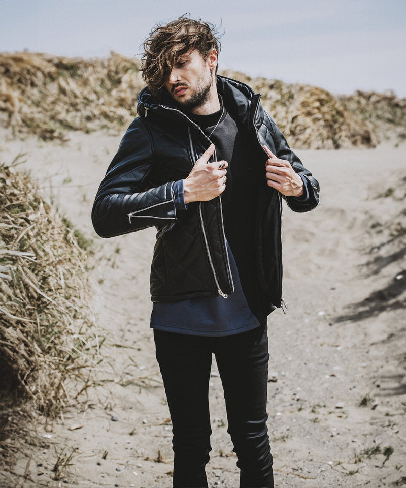 シープレザー2WAYパデッドフーデッドBLZ