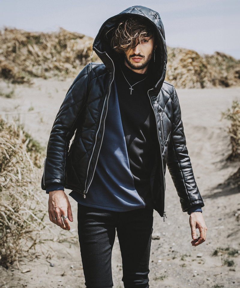 シープレザー2WAYパデッドフーデッドBLZ