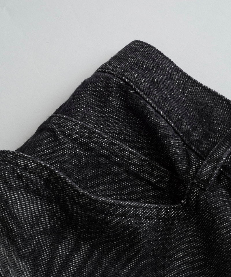 ハイウエストデニムワイドPT