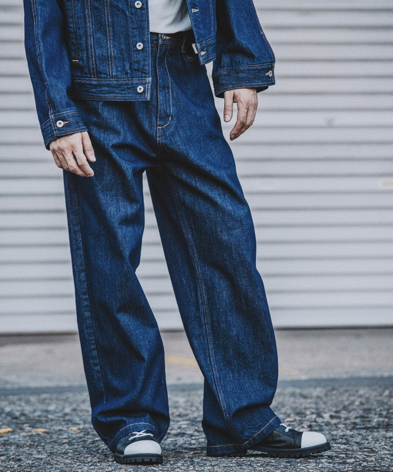 ハイウエストデニムワイドPT