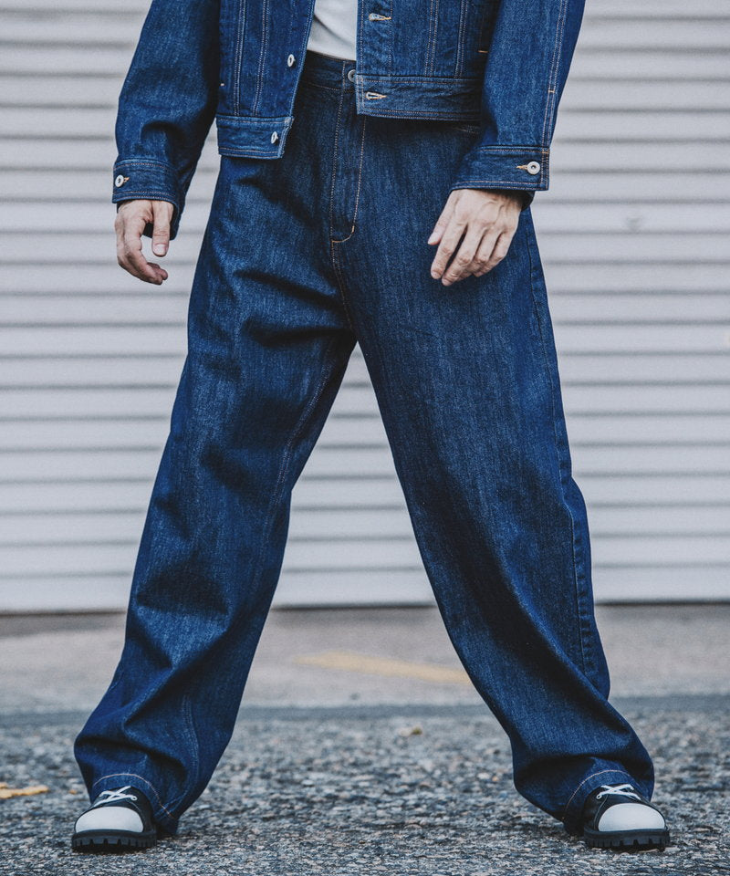 ハイウエストデニムワイドPT