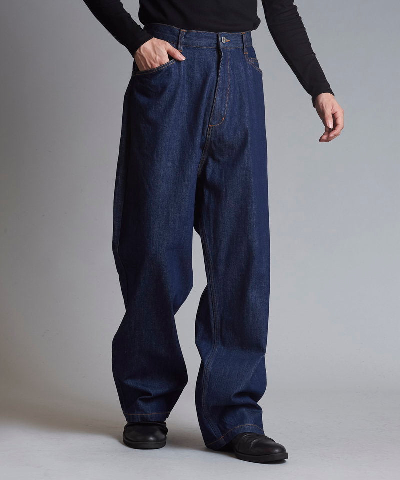 ハイウエストデニムワイドPT