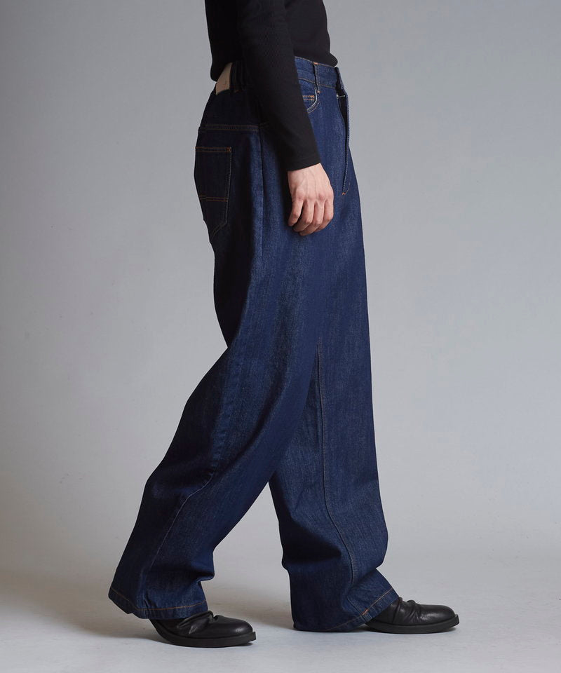 ハイウエストデニムワイドPT