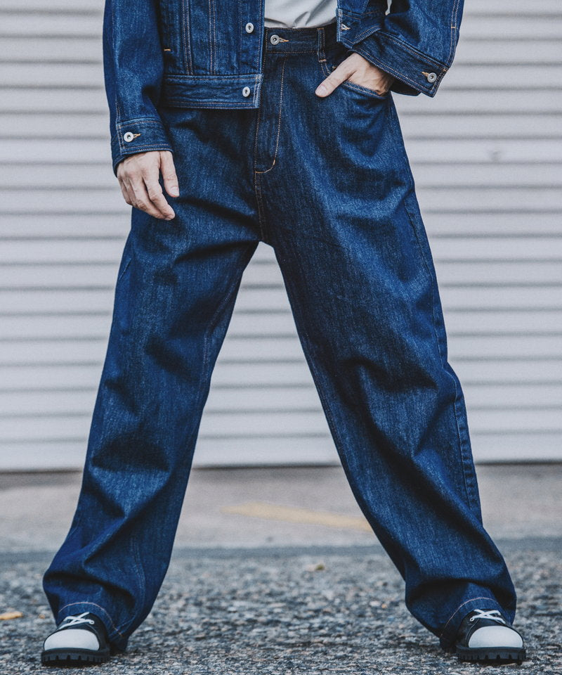 ハイウエストデニムワイドPT