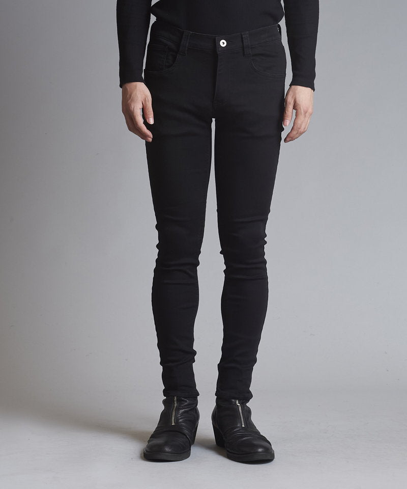 Stretch denim warm skinny pants