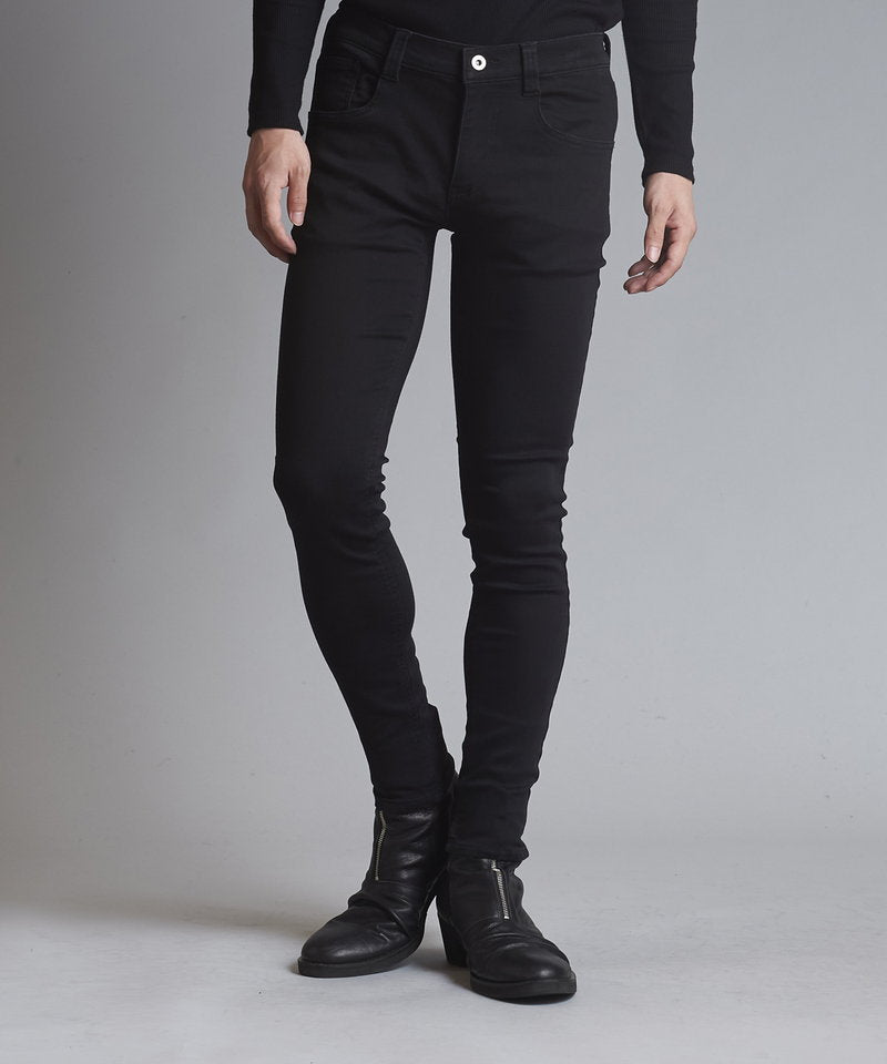 Stretch denim warm skinny pants