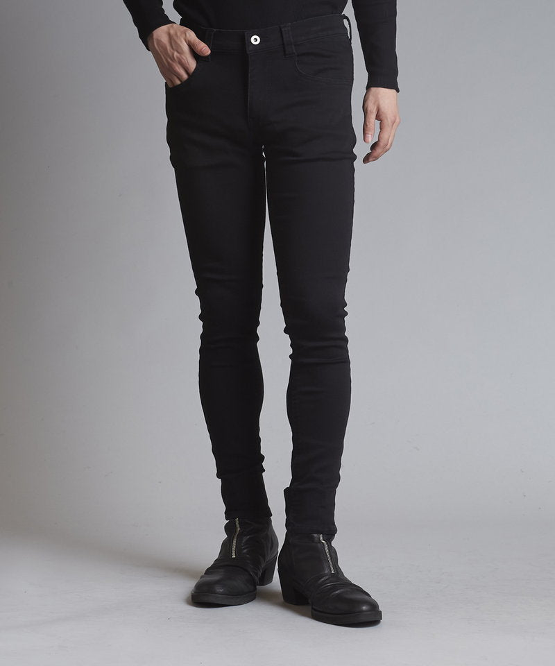 Stretch denim warm skinny pants