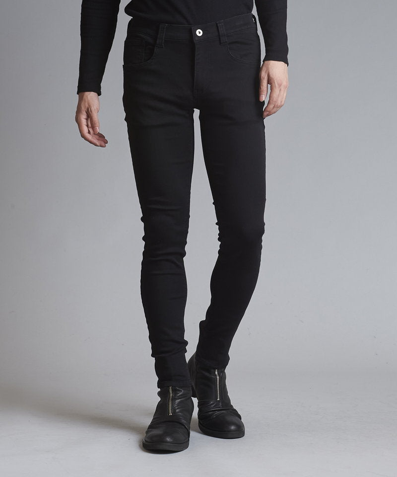 Stretch denim warm skinny pants