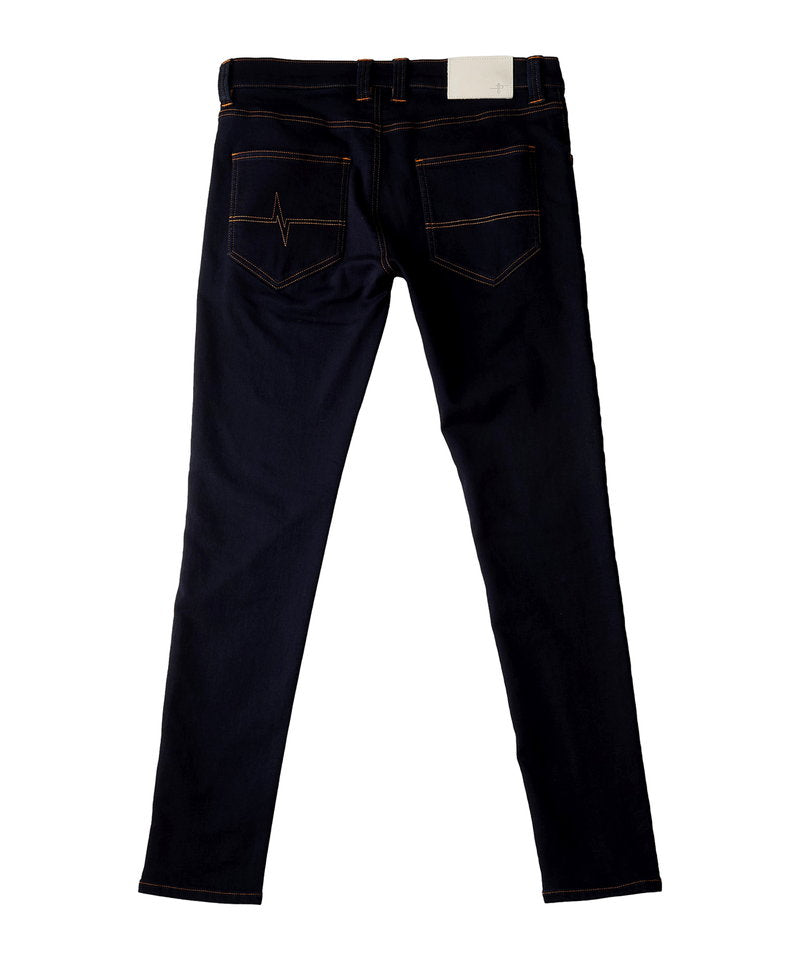 Stretch denim warm skinny pants